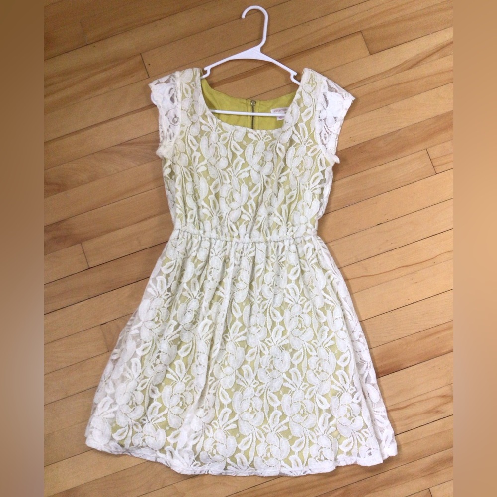 Yellow Lace Formal Dress